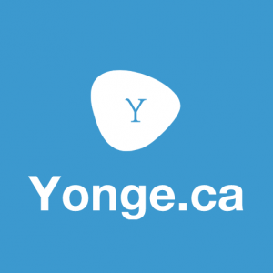 yonge.ca logo blue background and letter y logo